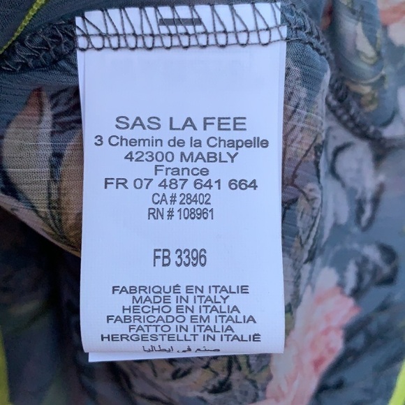 la fee maraboutee sheer floral top, size 36 (6) - Picture 5 of 6